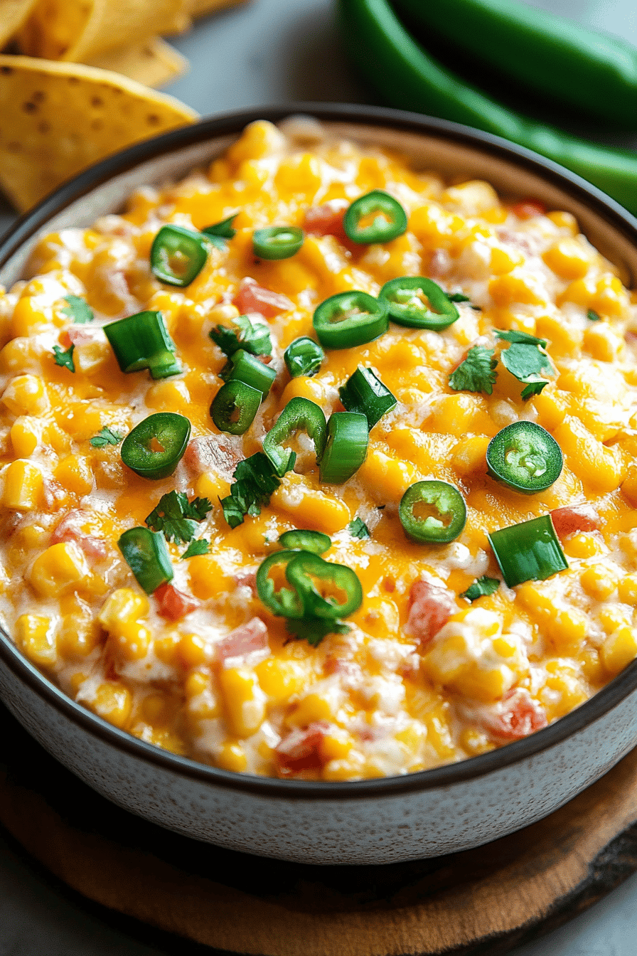Mexican Corn Dip Recipe Final Dish Presentation