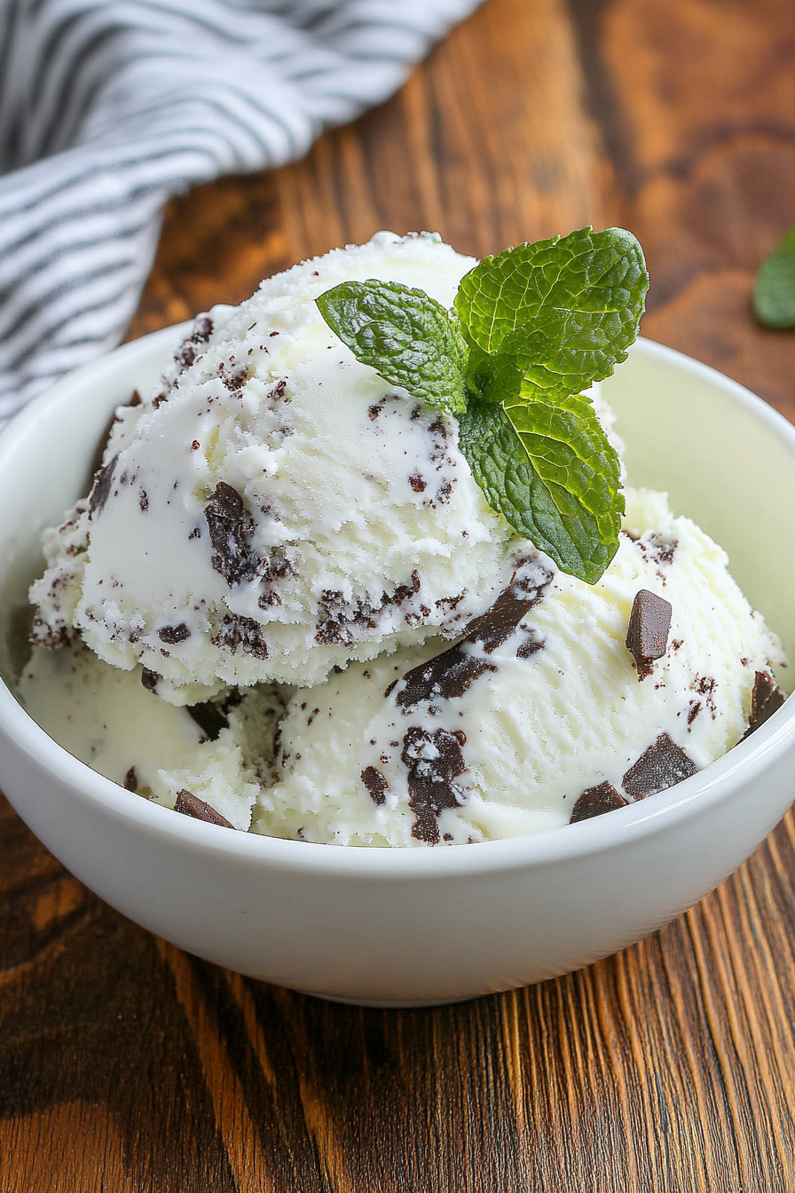 Mint Ice Cream Delight Final Dish Presentation