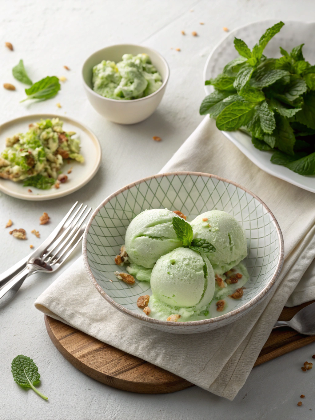 Mint Ice Cream Delight serving suggestion
