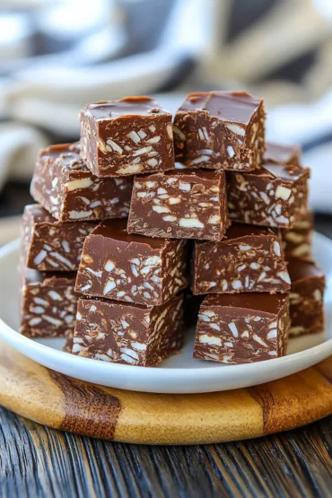 No-Bake Chocolate Peanut Butter Coconut Bites