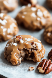 No-Bake Coconut Pecan Praline Cookies