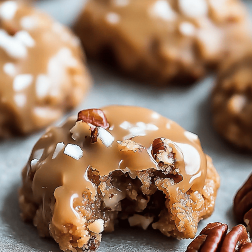 No-Bake Coconut Pecan Praline Cookies
