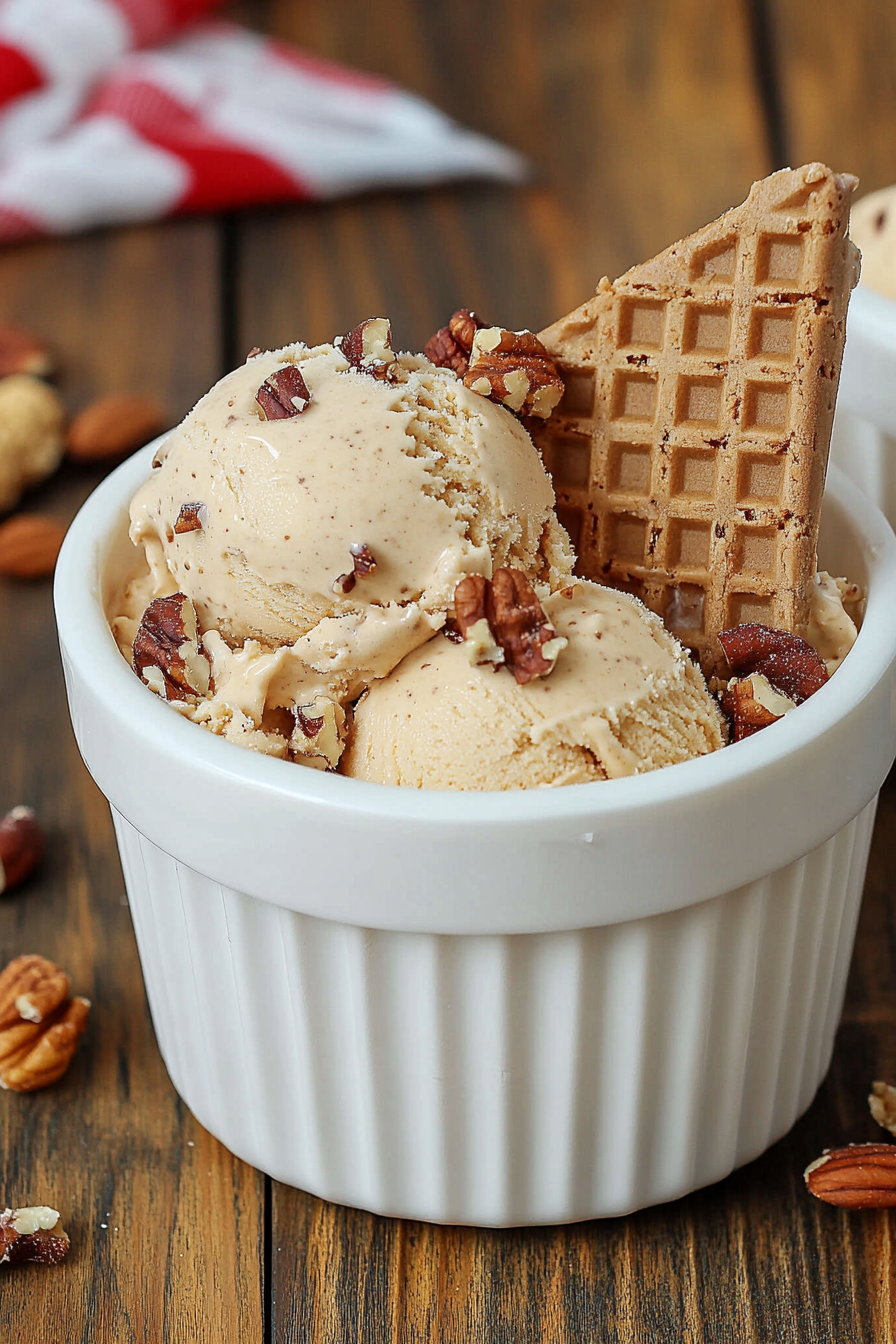 Nutty Bars Ice Cream Final Dish Presentation