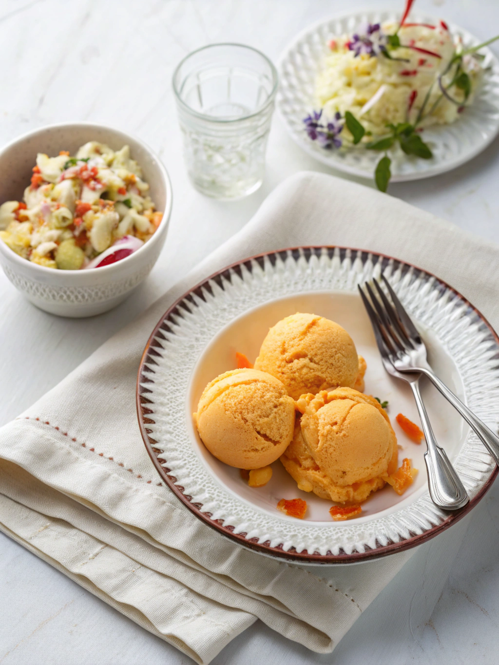 Orange Ice Cream Recipe serving suggestion