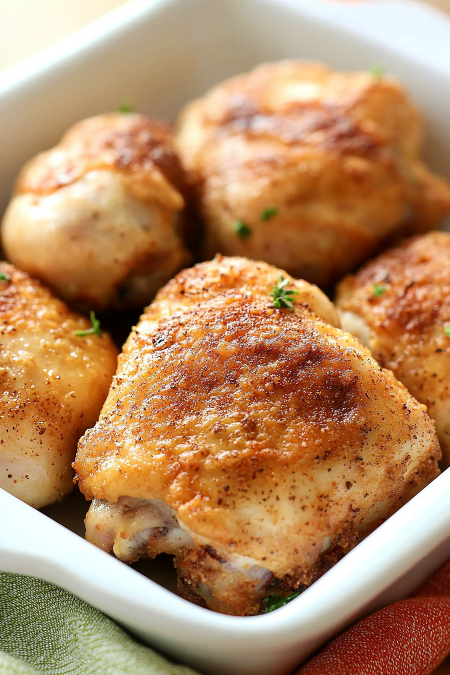 Oven-Baked Crispy Chicken Final Dish Presentation