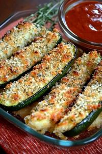 Parmesan Panko Baked Zucchini