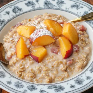 Peaches and Cream Oatmeal: 5 Reasons This Is Your New Morning Fix! 2 Peaches and Cream Oatmeal