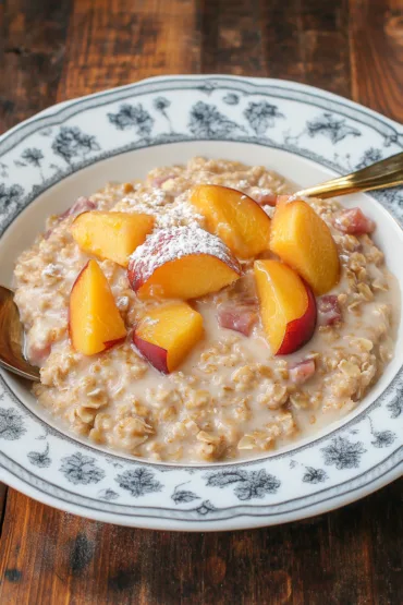 Peaches and Cream Oatmeal