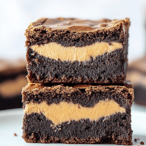 Peanut Butter Stuffed Brownies
