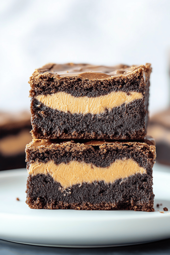 Peanut Butter Stuffed Brownies