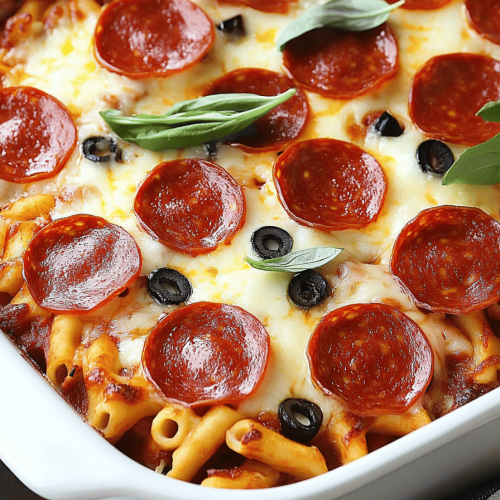 Pepperoni Pizza Casserole