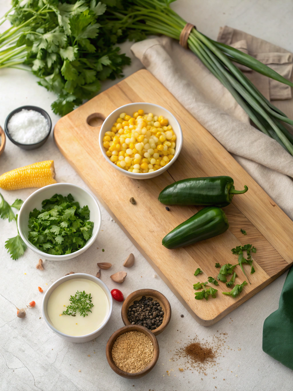 Poblano Corn Chowder ingredients