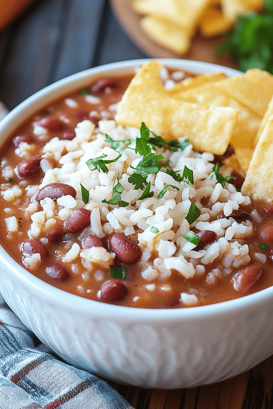 Popeyes Red Beans and Rice Recipe Final Dish Presentation