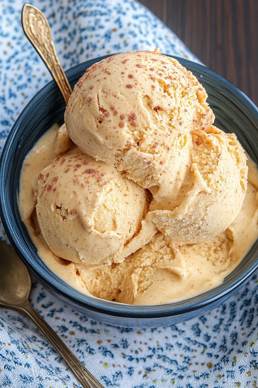 Pumpkin Ice Cream Final Dish Presentation
