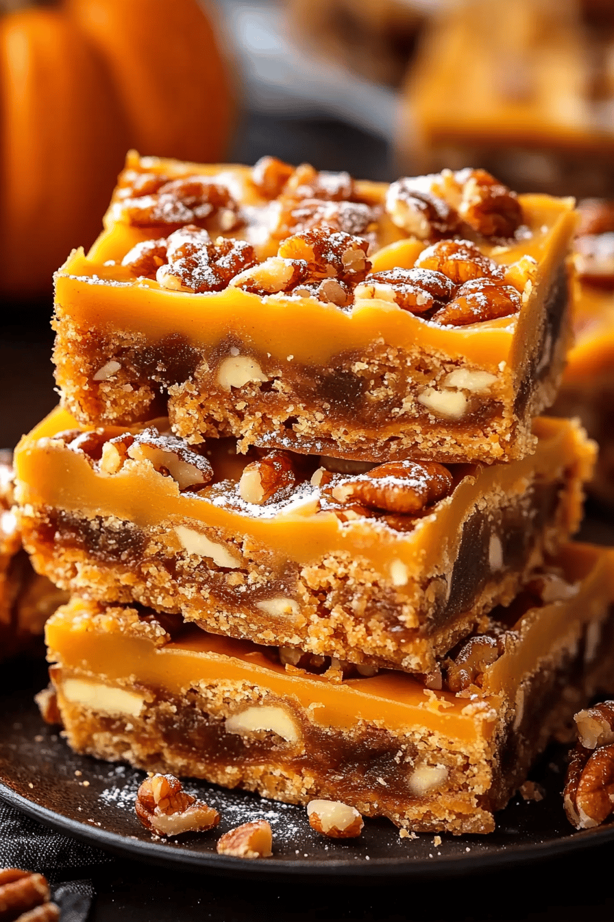 Pumpkin Magic Bars Final Dish Presentation