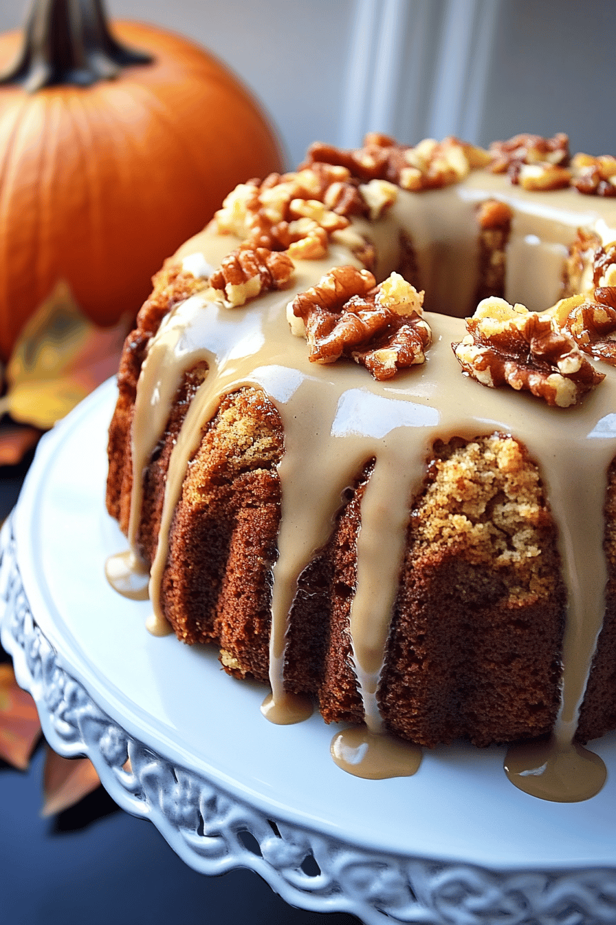 Pumpkin Spice Coffee Cake Final Dish Presentation
