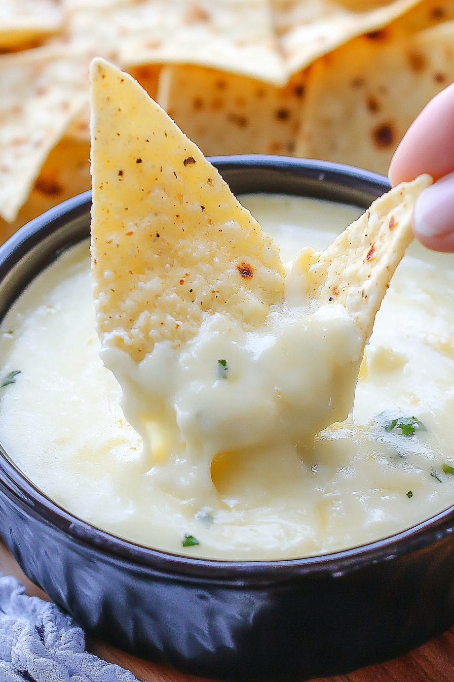 Queso Blanco Dip Recipe Final Dish Presentation