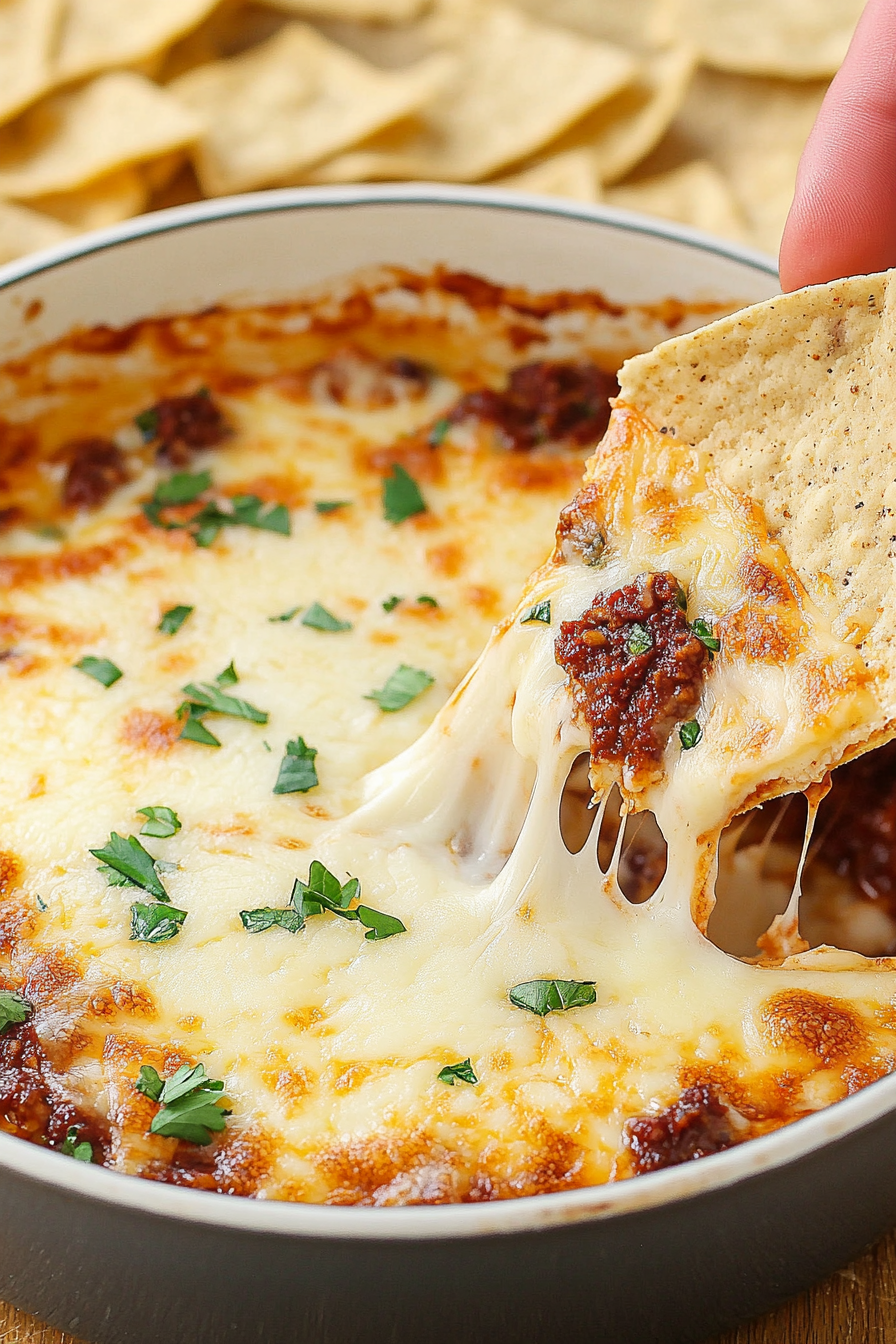 Queso Fundido Recipe Final Dish Presentation