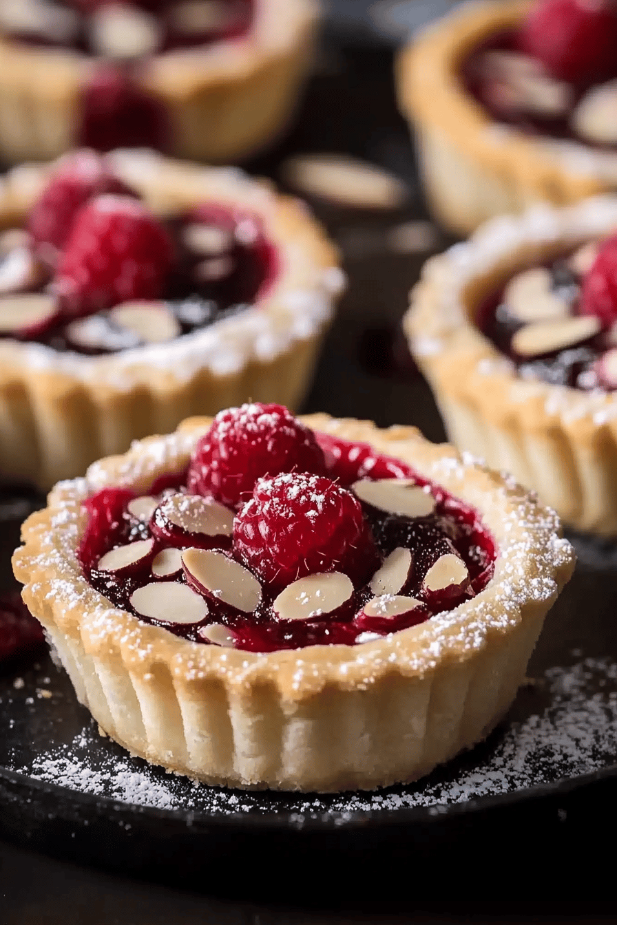 Raspberry Almond Tarts Final Dish Presentation