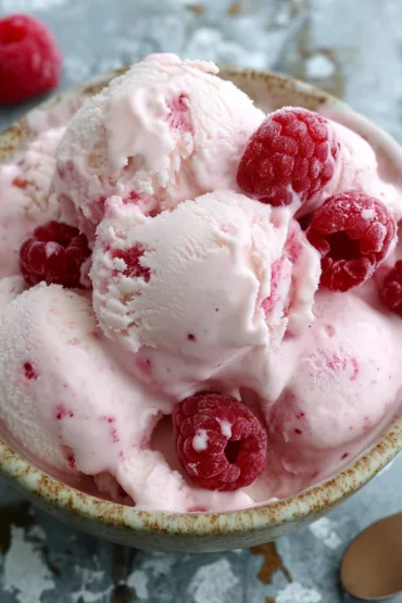 Raspberry Coconut Ice Cream