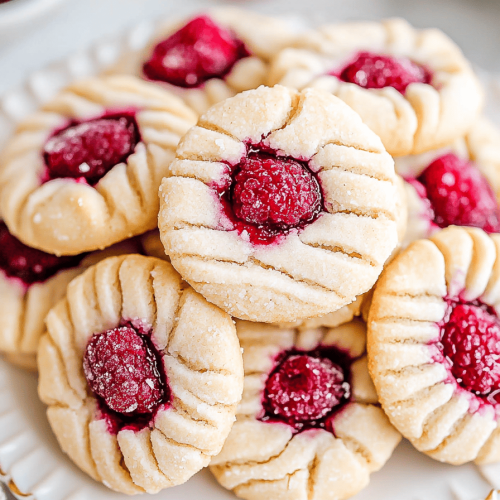 Raspberry Shortbread Cookies