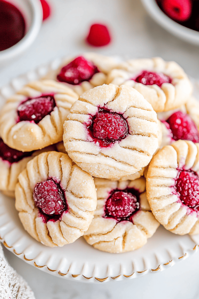 Raspberry Shortbread Cookies