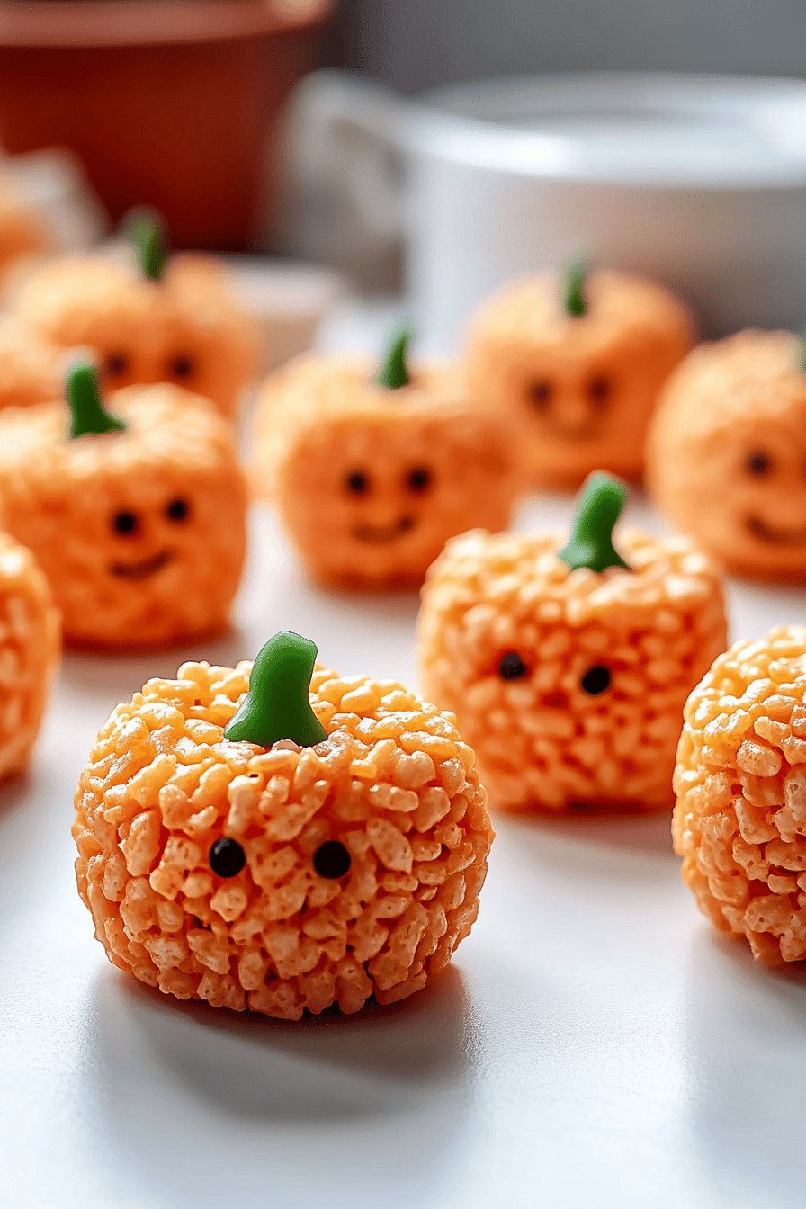 Rice Krispie Treat Pumpkins ingredients