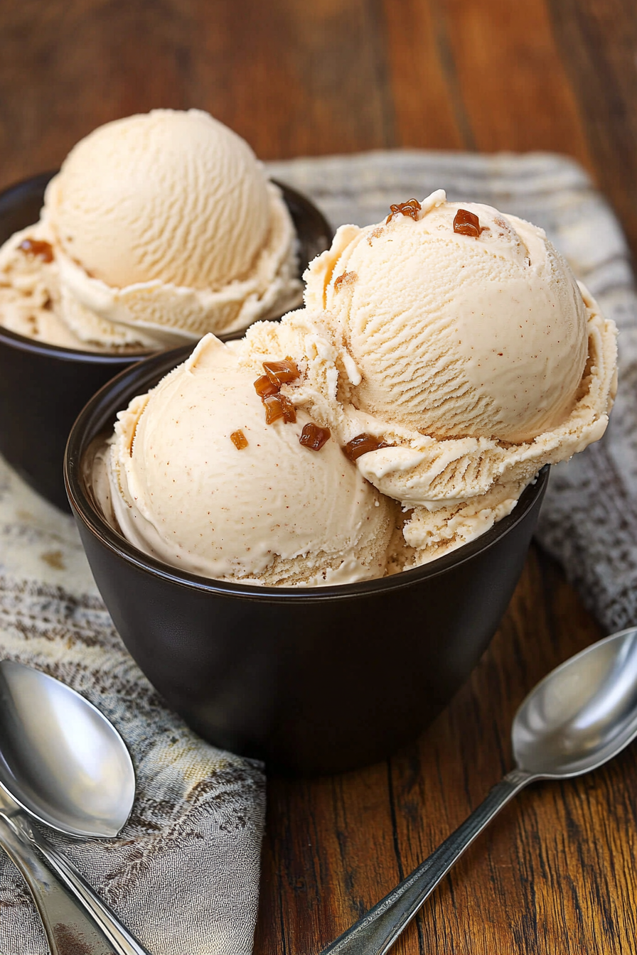 Salted Caramel Ice Cream Final Dish Presentation