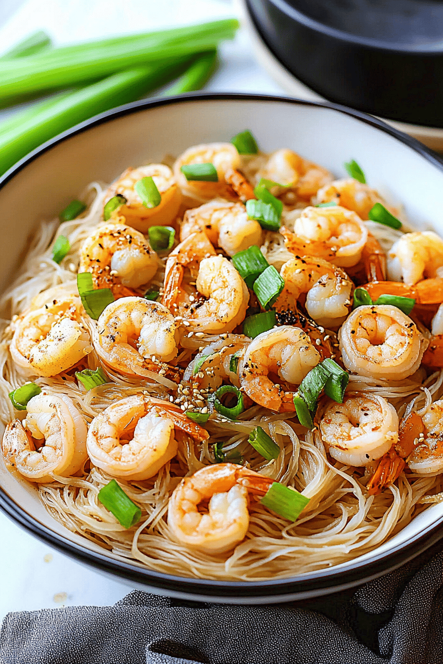 Shrimp Mei Fun Recipe Final Dish Presentation