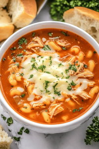 Slow Cooker Chicken Parmesan Soup