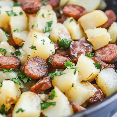 Southern Fried Potatoes and Sausage