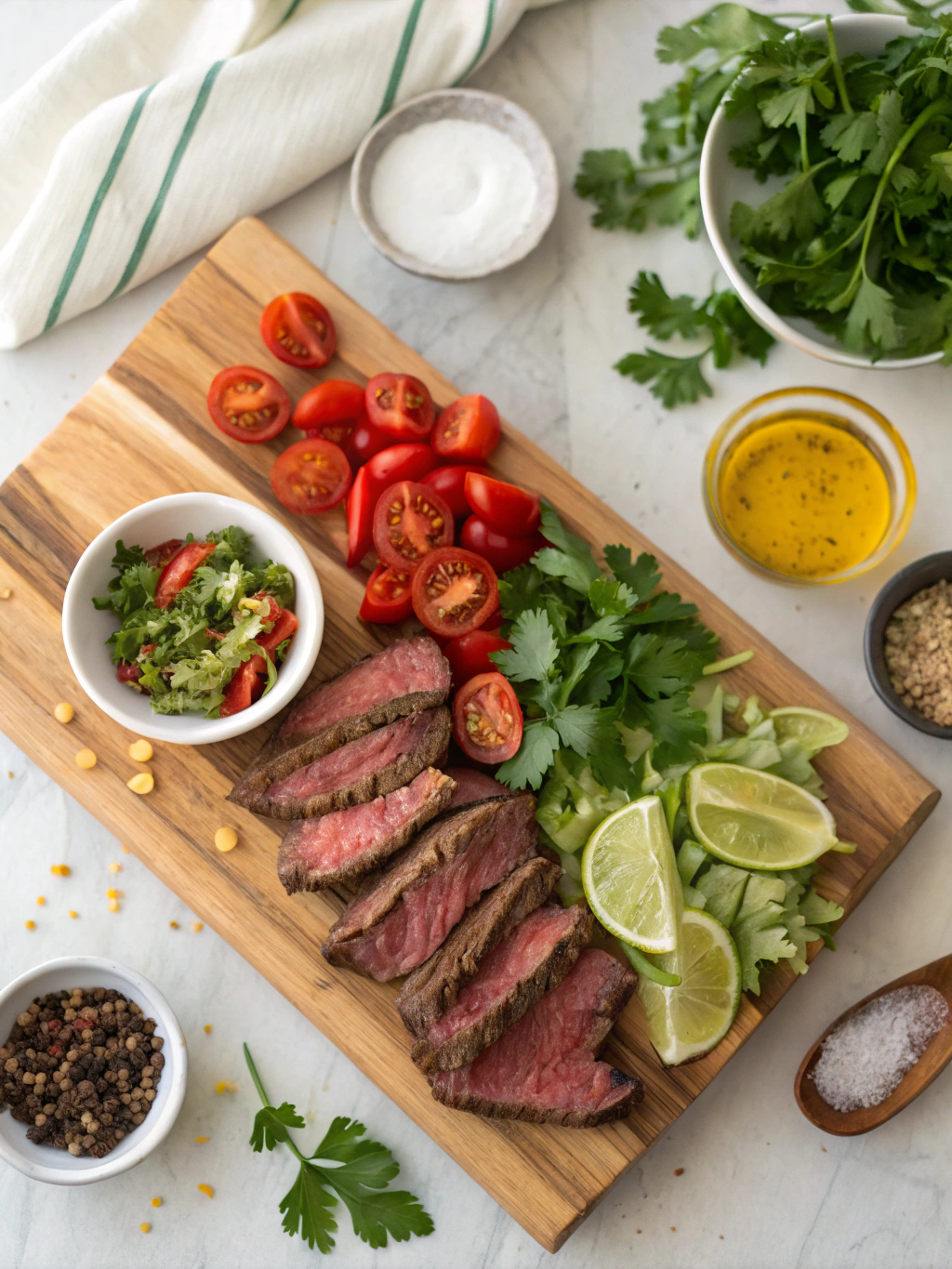Southwestern Steak Salad ingredients