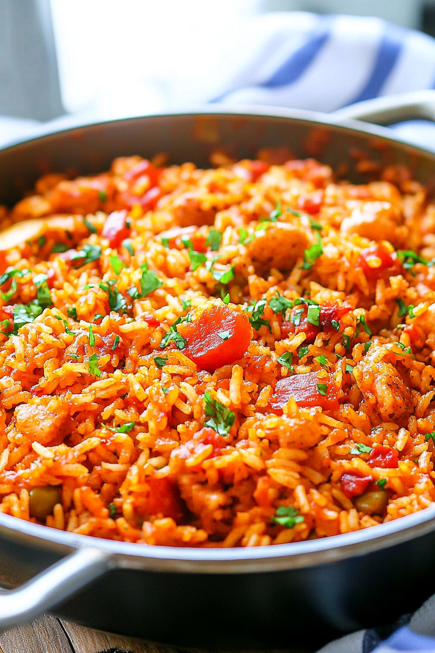 Spanish Rice Recipe Final Dish Presentation
