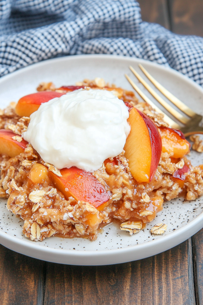 Spiced Peach Oatmeal Crunch