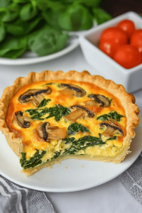 Spinach Mushroom Quiche