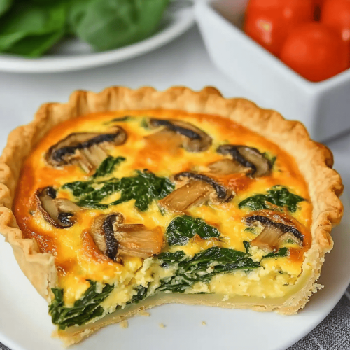 Spinach Mushroom Quiche