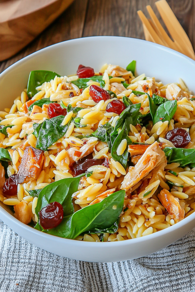 Spinach Orzo Salad Recipe
