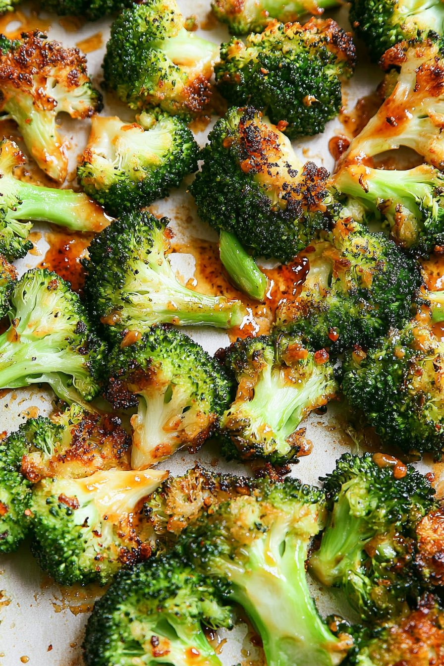 Sriracha Honey Roasted Broccoli Final Dish Presentation