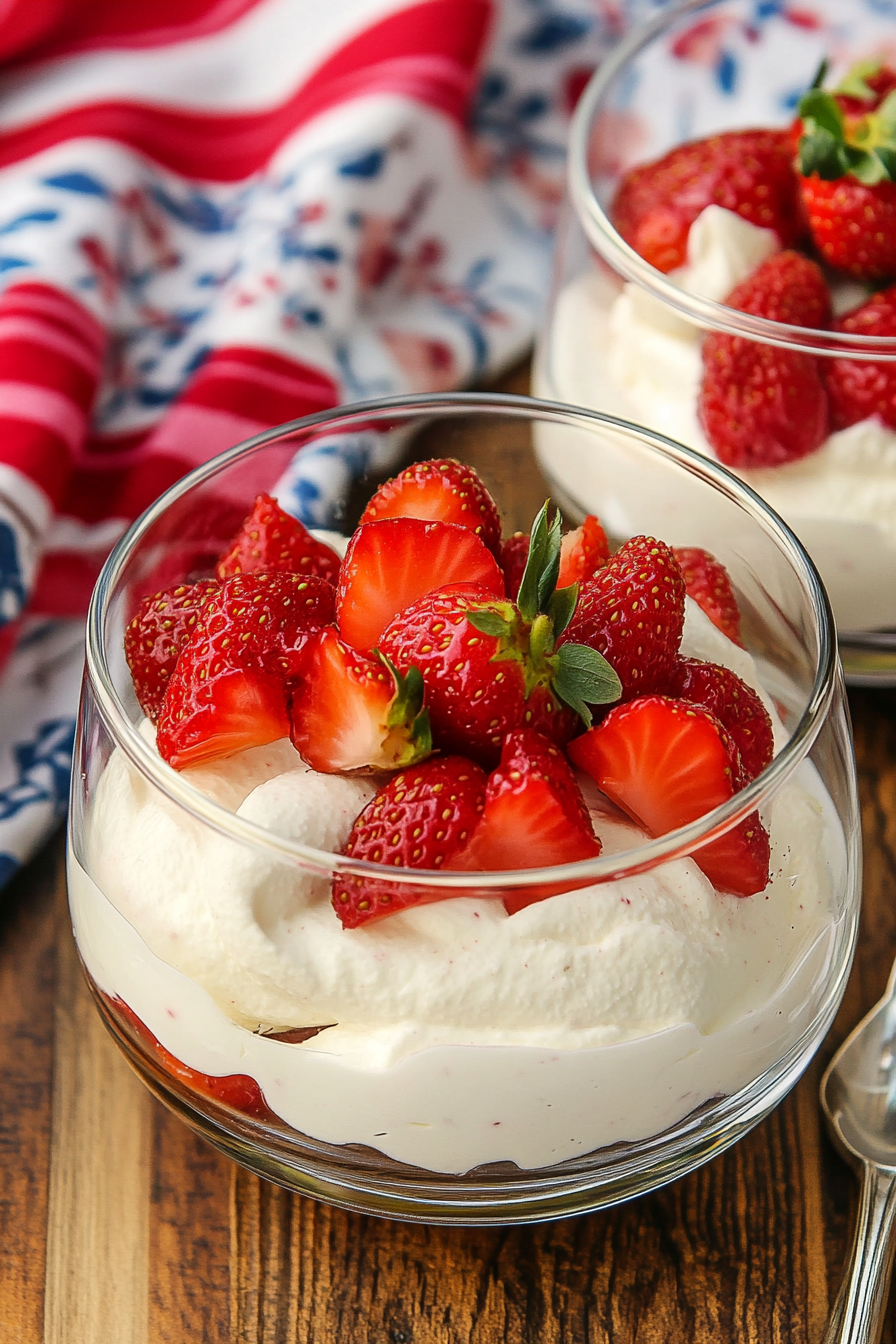 Strawberries Romanoff Final Dish Presentation