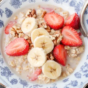 How to Make Yummy Strawberry Banana Pecan Oatmeal in 7 Simple Steps! 4 Strawberry Banana Pecan Oatmeal