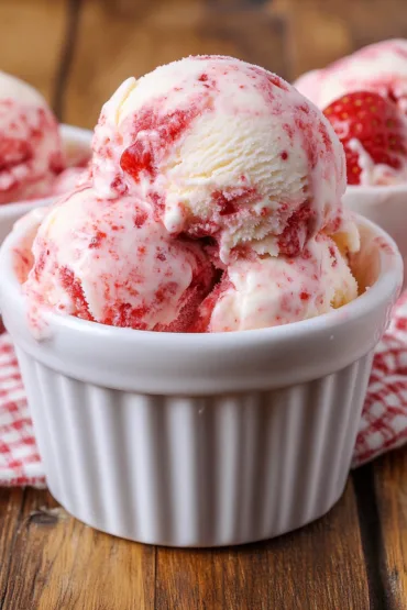 Strawberry Swirl Cheesecake Ice Cream