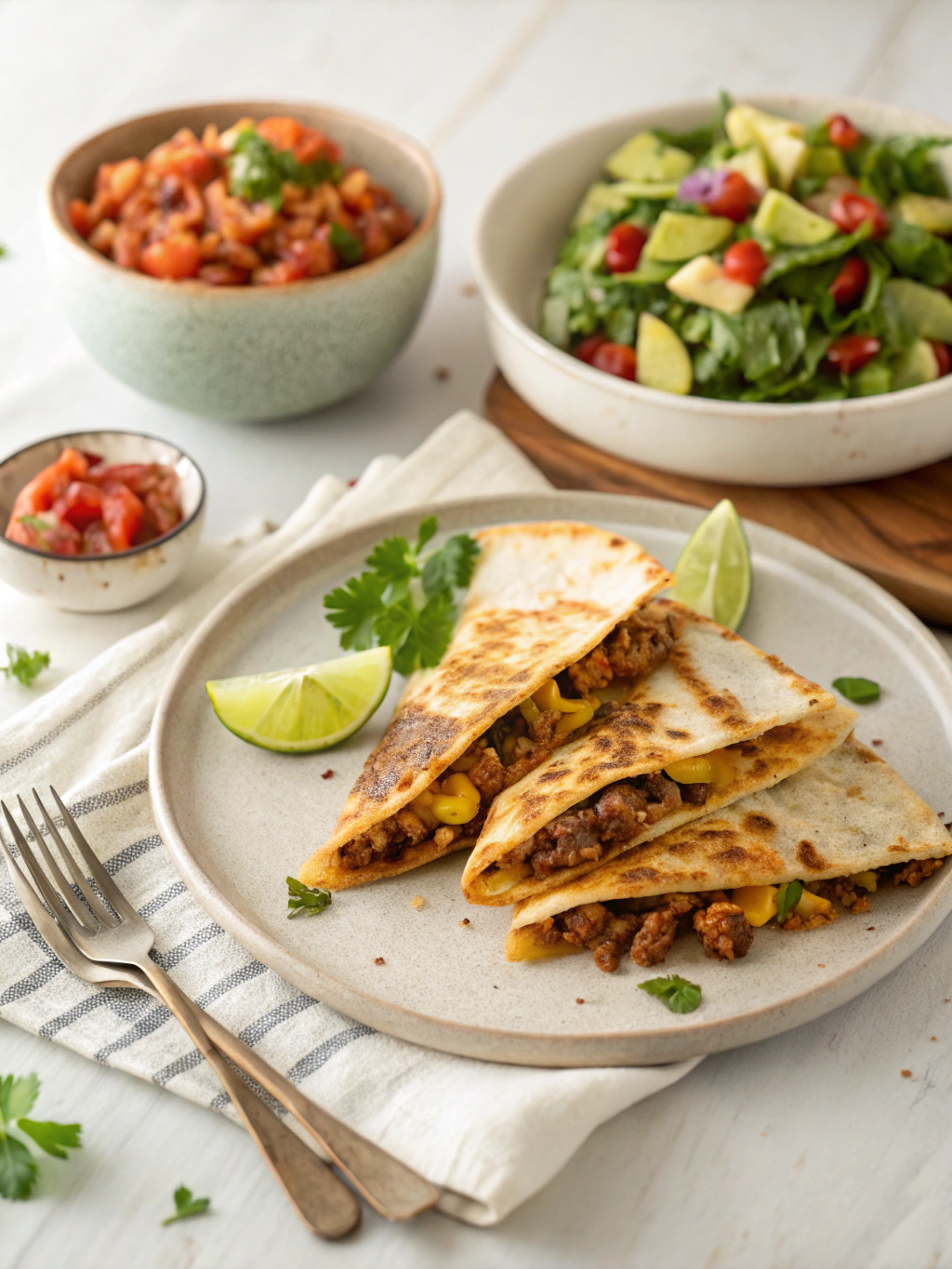 Taco Quesadilla Recipes serving suggestion