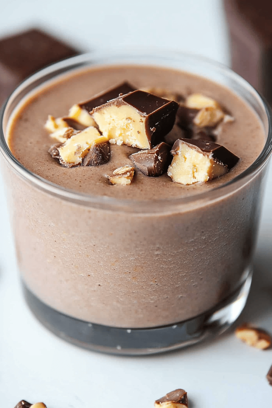 Tropical Smoothie Peanut Butter Cup Recipe Final Dish Presentation