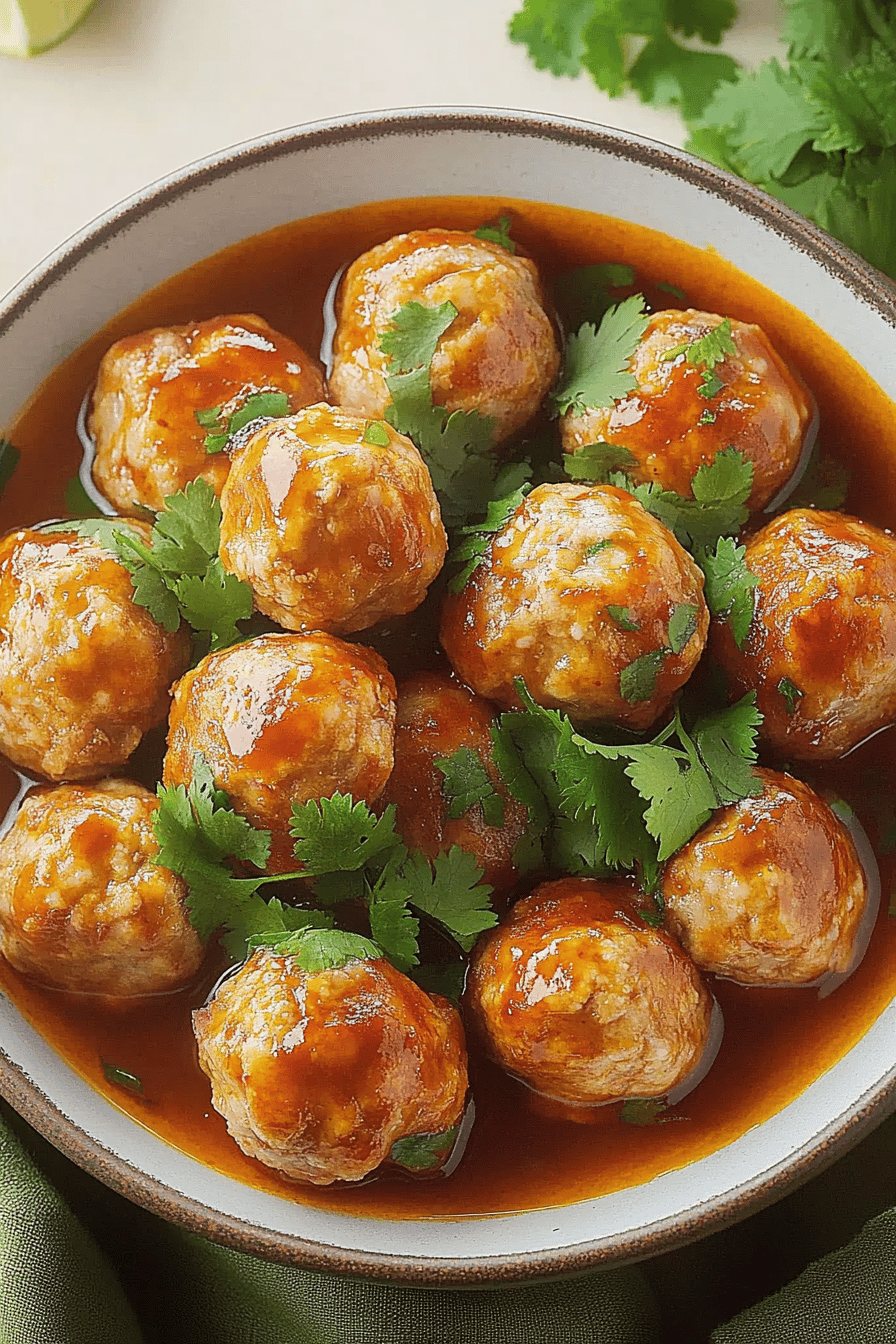 Vietnamese Meatballs Final Dish Presentation