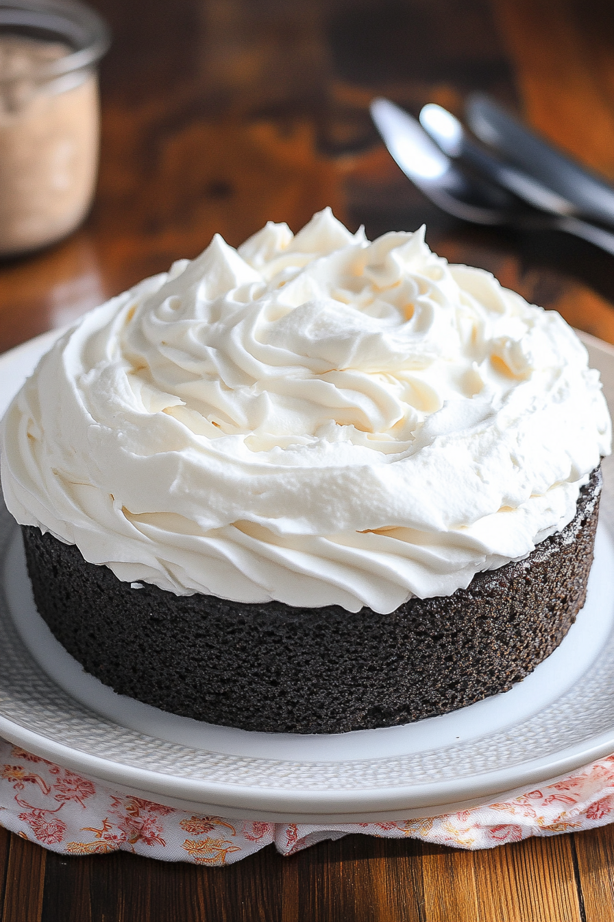 Whipped Cream Frosting Final Dish Presentation