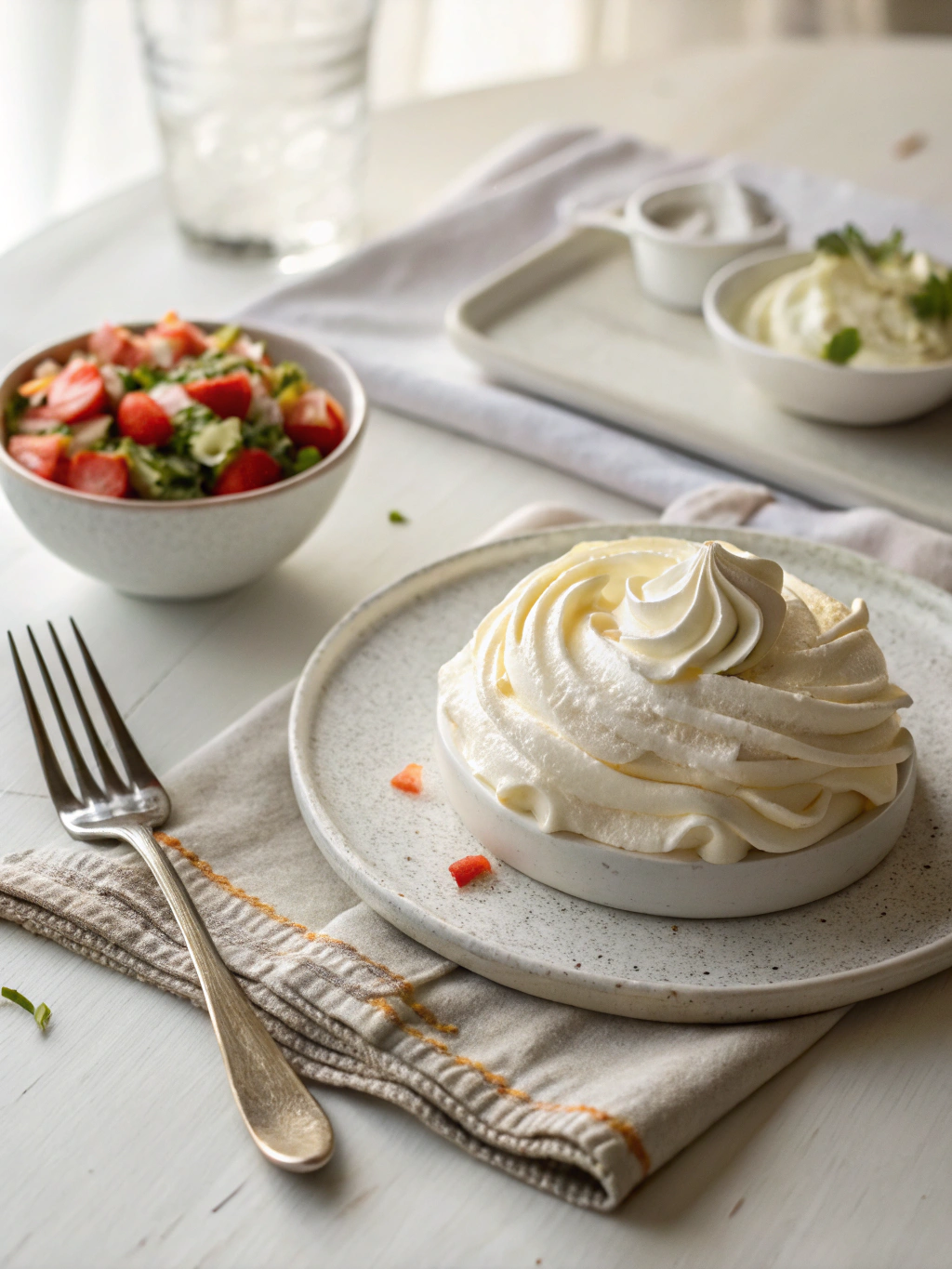 Whipped Cream Frosting serving suggestion