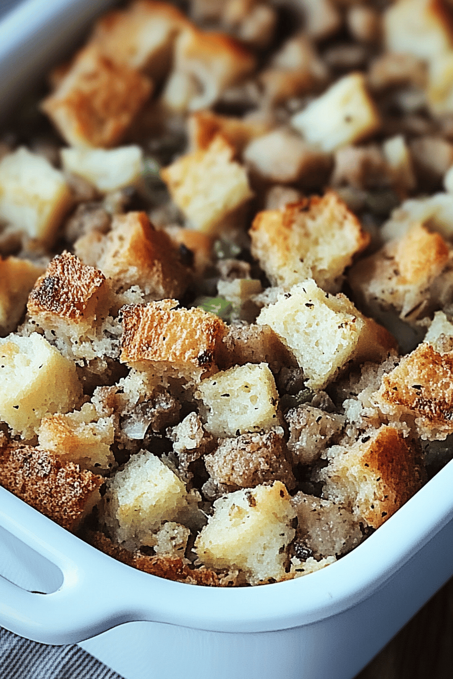 White Castle Stuffing Recipe Final Dish Presentation