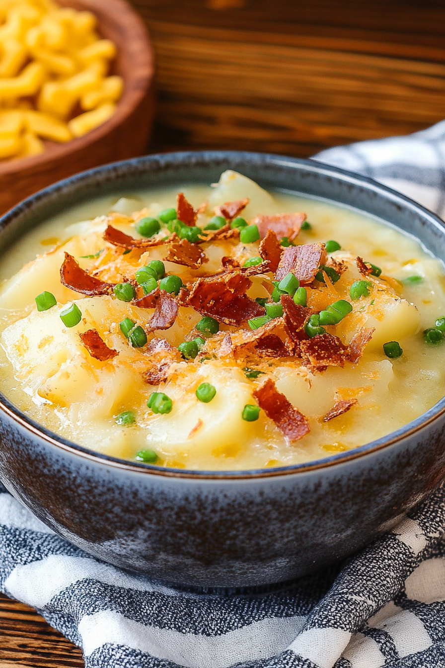 dairy-free potato soup Final Dish Presentation