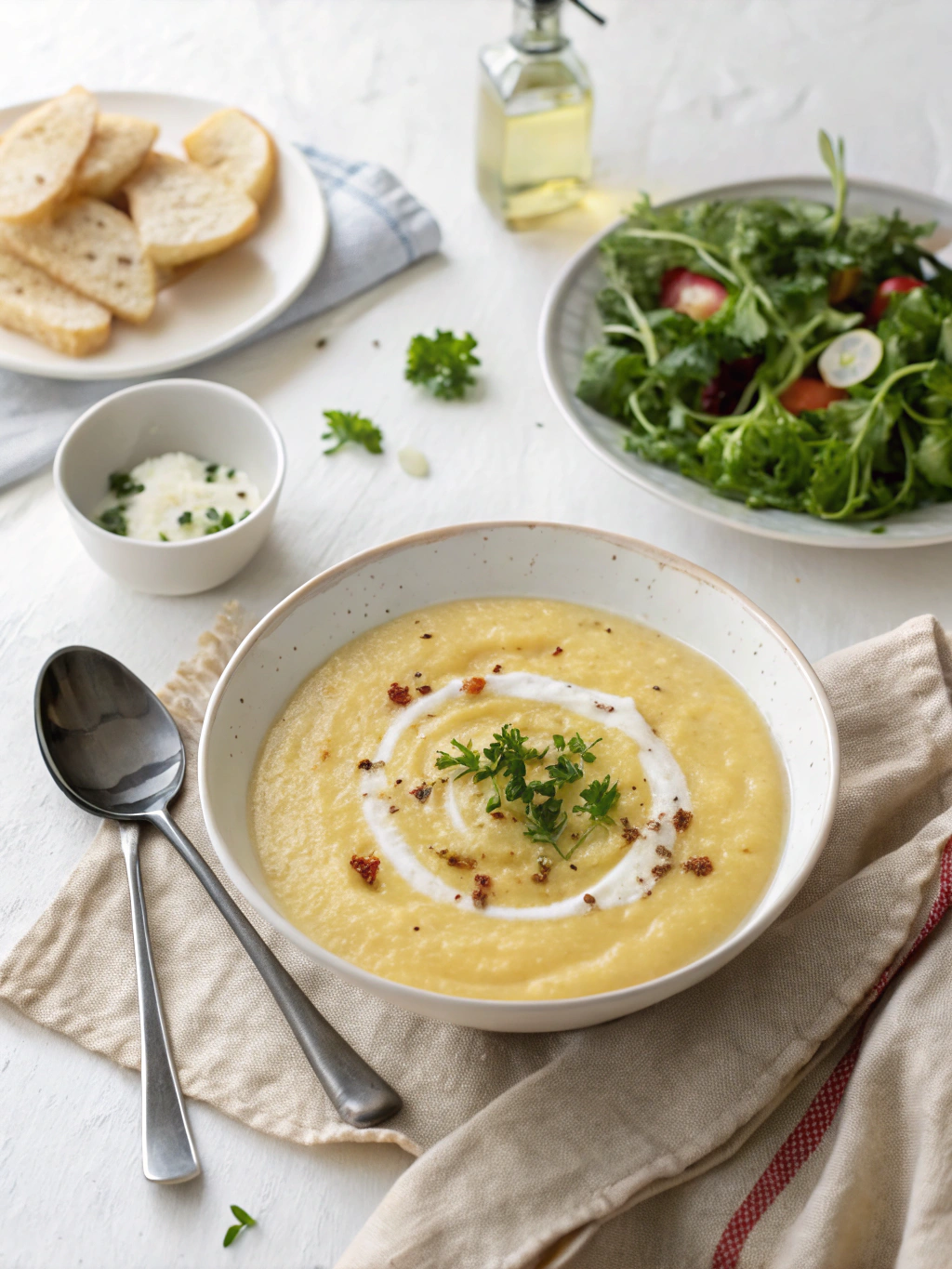 dairy-free potato soup serving suggestion