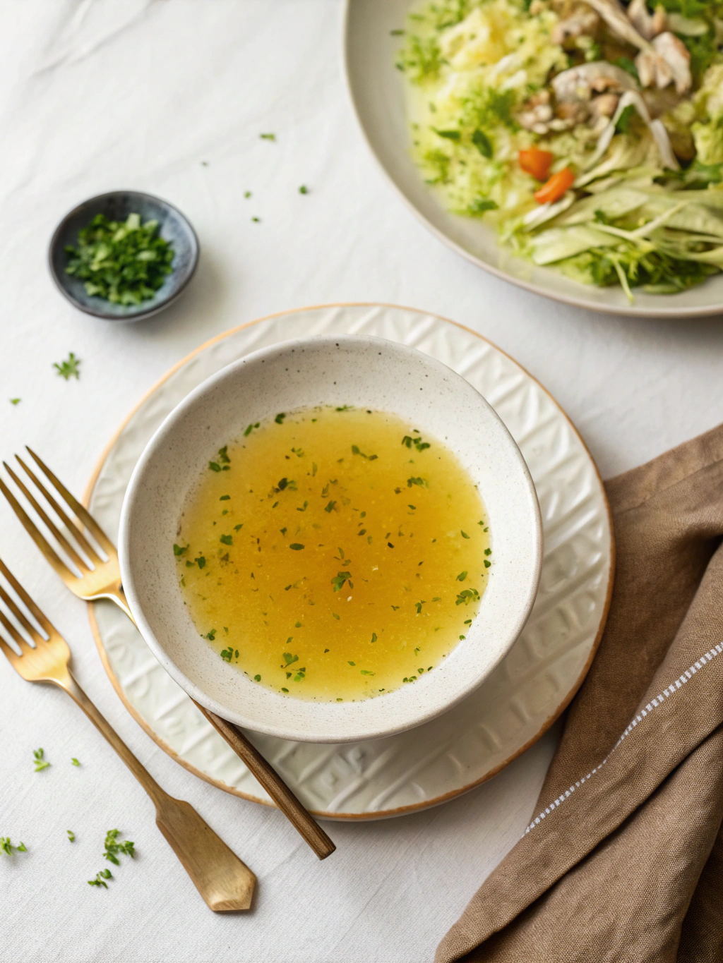 homemade chicken stock serving suggestion